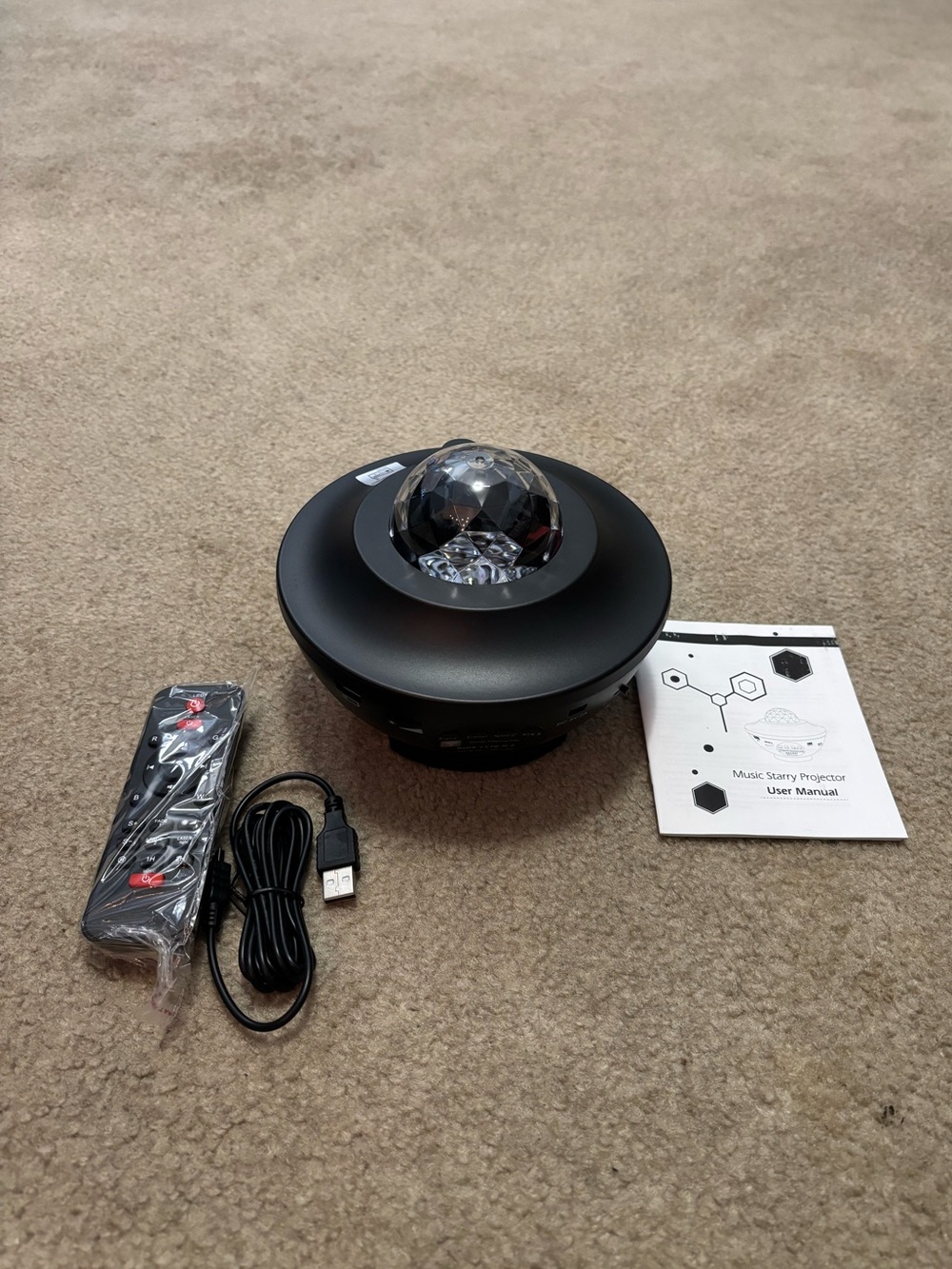 Starry Night Galaxy Projector - Black